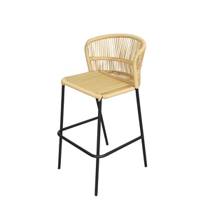 Modern, Minimalist, Casual High-back <strong>Dining</strong> <strong>Stool</strong> for Restaurants, Kitchens, Pubs, and bar Counters - Made of Rattan. - Product Image 6