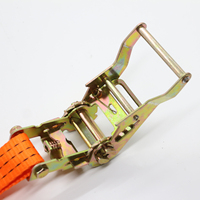 Sabuk Pengikat Ratchet Tanpa Pengait 3 Inci 75mm 5m Bahan Baja Poliester dengan Gesper Spanngurt