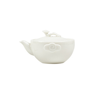 Guanlan White Porcelain Teapot Handmade Round With Lid Kung Fu <b>Tea</b> <b>Set</b> Afternoon <b>Tea</b> Brewing Vessel - Product Image 5