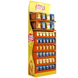 Wholesale Custom Logo Cardboard snacks chips Display cdu Cardboard Display Paper Exhibitors
