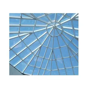 Hoge Sterkte Geprefabriceerde Stalen Glazen Koepelstructuur Geprefabriceerde Staalconstructies