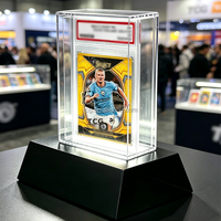 Support d'affichage pour cartes TCG gradées avec base en acrylique et éclairage LED pour carte unique de collection (sport, Pokémon, baseball)