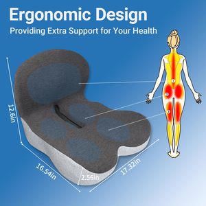 Office Chair Lumbar Support Memory Foam Car Seat <strong>Cushion</strong> with Adjustable Strap <strong>Sciatica</strong> Pad <strong>Cushions</strong> for Car Truck Gaming Chair - Product Image 2