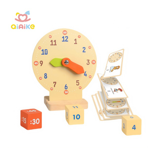 Jouet éducatif Montessori pour <span class=keywords><strong>l</strong></span>'apprentissage précoce, cadeau pour enfants, horloge en bois pour <span class=keywords><strong>apprendre</strong></span> à <span class=keywords><strong>lire</strong></span> <span class=keywords><strong>l</strong></span>'<span class=keywords><strong>heure</strong></span>, fabriquée en bois - Product Image 1