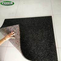 Véritable tapis de gymnastique en caoutchouc noir pour le sol, rouleau de tuile, puzzle, terrain de jeu, EPDM, épaisseur antidérapante de 15mm.