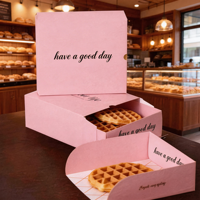 ETpack Boîte à biscuits pour gâteau personnalisé en gros Boîte à emporter pour gaufres croissantes Boîte d'emballage cuite au four Emballage écologique