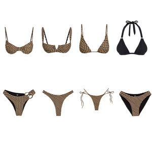 Costume da bagno estivo personalizzato <span class=keywords><strong>di</strong></span> alta qualità con stampa personalizzata con Logo firmato costume da bagno <span class=keywords><strong>di</strong></span> <span class=keywords><strong>lusso</strong></span> <span class=keywords><strong>Bikini</strong></span> donna - Product Image 1
