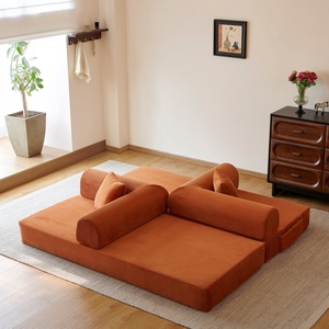 Canapé-lit convertible en tissu compressible avec support dorsal et accoudoirs, design moderne et écologique pour appartement, hôtel, <span class=keywords><strong>villa</strong></span> - Product Image 4