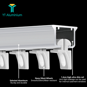 Nhôm Rèm theo dõi hệ thống Rèm gợn gấp Giấc Mơ nhôm Rèm theo dõi đường sắt cho trang trí nội thất và cửa sổ phụ kiện - Product Image 4