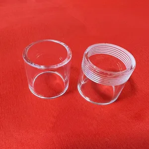Tubo de vidrio de rosca de tornillo pulido al fuego personalizado tubo de vidrio de cuarzo de sílice fundido con rosca de tornillo resistente a la corrosión