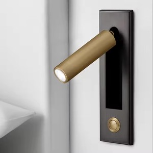 Lampe murale de chevet moderne de style nordique, corps métallique, pour chambre à coucher, lecture, éclairage encastré orientable avec interrupteur - Product Image 6