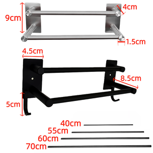 Porte-serviettes <span class=keywords><strong>de</strong></span> <span class=keywords><strong>salle</strong></span> <span class=keywords><strong>de</strong></span> <span class=keywords><strong>bain</strong></span> en acier inoxydable à double barre, accessoires <span class=keywords><strong>de</strong></span> <span class=keywords><strong>salle</strong></span> <span class=keywords><strong>de</strong></span> <span class=keywords><strong>bain</strong></span> modernes haut <span class=keywords><strong>de</strong></span> gamme, porte-serviettes multifonctionnel, accessoire <span class=keywords><strong>de</strong></span> cuisine - Product Image 4