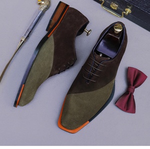 Chaussures décontractées pour hommes en cuir véritable respirant, à bout fermé, imperméables, antidérapantes et confortables, idéales pour le bureau et la carrière - Product Image 1