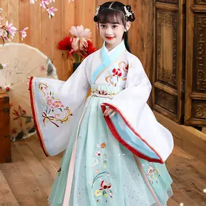 Abbigliamento tradizionale cinese all'ingrosso Summer Kid Tang Suit outfit bambini Hanfu Dress For Little Girl 2022