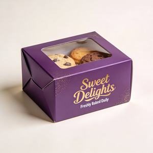 صناديق حلويات مطبوعة حسب الطلب من AT PACK، علب دونات مطوية للوجبات السريعة، صناديق حلويات مع شعار ونافذة - Product Image 4