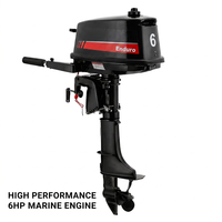 Fournisseur leader, nouveau moteur hors-bord à essence 6 HP, 2 temps, 2 cylindres, refroidi par eau, moteur marin, performances fiables, pour bateau pneumatique