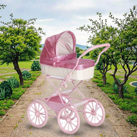 Poussette de bébé pliante de luxe semblant jouer roues classiques grand Wagon pour poupée landau enfants Wagon Buggy pousser chariot