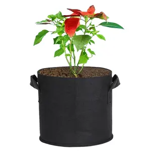 1 3 5 7 10 15 20 25 30 35 50 Gallon Felt Plant Grow Bags Felt Plant Barrel Thickened Garden Non Woven Felt Flower Pot