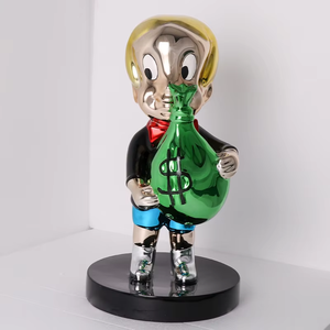 Dessin animé personnalisable de haute qualité pour <span class=keywords><strong>Monopoly</strong></span> Sculpture résine verre acier placage centre commercial hôtel salon décoration - Product Image 1
