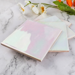150x150mm Glossy Glazed Porcelain Square Gradient Iridescent Wall Tiles for Kitchen <strong>Bath</strong> Room Backsplash Wall <strong>Cladding</strong> - Product Image 2
