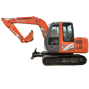 Mini-excavatrice Hitachi ZX60 fabriquée au Japon, godet de terrassement couleur orange, poids opérationnel 5960 kg, capacité du godet 0,24 m³, occasion - Product Image 1