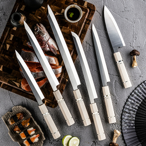 Nuevo Diseño Cuchillo Japonés de Cocina para Chef para Filetear Sashimi Salmón Pescado Kiritsuke Yanagiba Sushi Deba Sakimaru con Mango de Marfil - Product Image 1