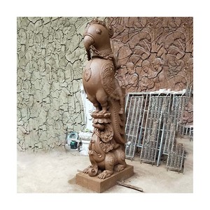 Hindu Đền Trang Trí Cổ Lớn Đá Vôi Đá Granite Đền Trụ Cột Với Chân Sau Thiên Chúa Tượng - Product Image 6