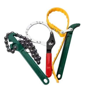 Cost-effektive Adjustable Belt Type Oil Filter Strap Wrench / 8in 12in Chain Wrench / 80in 12in Handcuff Style spanner