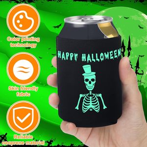 ปลอกหุ้มกระป๋องเรืองแสงในที่มืด สำหรับฤดูร้อน ฮาโลวีน ปลอกกระป๋องแบบกำหนดเอง ของตกแต่งปาร์ตี้สุดฮา สำหรับกระป๋องหรือขวด ของขวัญสำหรับงานสังสรรค์ - Product Image 3