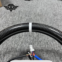 Volant de voiture en cuir perforé blanc en fibre de carbone personnalisé adapté pour Lexus IS350 GS350 GS300 IS250 RC350 LS UX IS ES