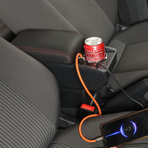 Boîte d'accoudoir <span class=keywords><strong>pour</strong></span> <span class=keywords><strong>Ford</strong></span> <span class=keywords><strong>Fiesta</strong></span> en cuir PU avec porte-gobelet et <span class=keywords><strong>support</strong></span> de téléphone, boîte de rangement <span class=keywords><strong>pour</strong></span> console d'accoudoir de voiture, accessoires de voiture - Product Image 6