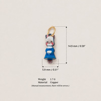 Hongtong AC-390 Novedad: Encantadores dijes de animales (conejo, cerdo) de moda y delicados, ¡gran éxito de ventas! Ideales para la creación de collares DIY.