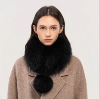 Écharpe carrée de luxe en fourrure de renard tricotée pour femme, accessoire chaud et respirant pour l'hiver avec boucle magnétique
