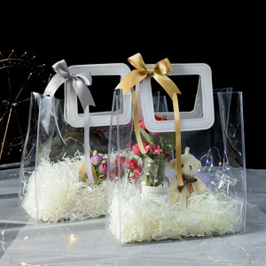 PVC trong suốt với tay Túi Quà Tặng Lễ hội đám cưới kẹo Túi xách thạch cánh tay Túi Net người nổi tiếng Ins Wedding party Túi xách - Product Image 1