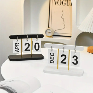 <span class=keywords><strong>Calendrier</strong></span> de table à rabat de style nordique, luxe léger, pour la maison, le salon, l'entrée, le bureau, la décoration du cabinet à <span class=keywords><strong>vin</strong></span> - Product Image 1