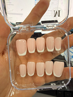 Uñas postizas al por mayor con diseño de ataúd, negras, francesas, con purpurina plateada, uñas acrílicas personalizadas con etiqueta privada