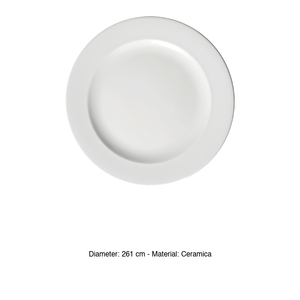 Churchill Profile Dinner <b>Plate</b> White <b>Ceramic</b> 26.1 cm Restaurant Supplies Catering Tableware Wholesale - Product Image 3