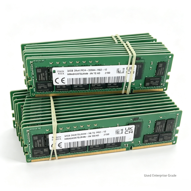 PC4 3200AA 32GB 2Rx4 Server Memory HMA84GR7DJR4NXN TG AD Original Removed Fully Tested Good