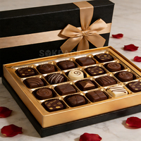 Maßgefertigte Umweltfreundliche Schokoladen-Geschenkbox aus Hartpappe Zweiteiliges Design mit Goldener Schleife Luxuriöse Baby-Nahrungsmittel-Geschenkverpackung