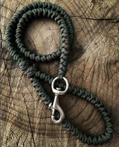 Correa y <span class=keywords><strong>Collar</strong></span> para Perro de Macramé Hecho a Mano con Cuerda de Escalada de Nailon Trenzada, Tejido Reflectante de Paracord - Product Image 6