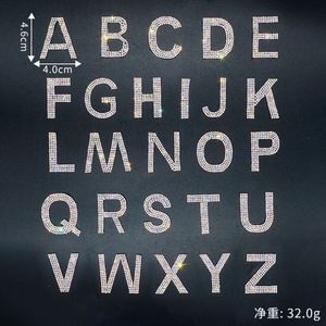 High Quality DIY Accessories Colorful Crystal Rhinestone Letter Patches Applique - Product Image 2