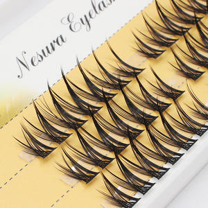 Extensions de cils en forme de L, segmentées, naturelles, denses, individuelles, en grappe, volumineuses et bouclées - Product Image 5