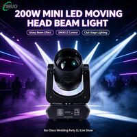 Mini projecteur LED mobile 200W DMX512 professionnel pour scène, DJ, discothèque, bar, club, spectacle en direct, éclairage d'événements