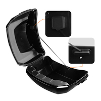 Sac de coffre arrière noir pour moto Grand Tour-Pak avec loquets noirs compatible avec Harley Touring CVO Road Glide Street Glide 2014-2026