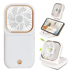 พัดลมพับได้แบบคล้องคอ พัดลมพกพาแบบ USB พัดลมพับได้แบบสวมใส่ได้ - Product Image 1