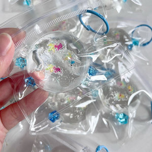 Jouet à presser anti-stress en forme de petit poisson rouge, qui éjecte des bulles, à rebond lent, en caoutchouc super souple, pendentif breloque - Product Image 6