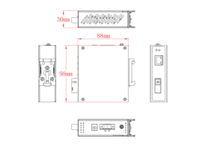 Nouveau Commutateur PoE AI Industriel Non Géré à 2 Ports Gigabit pour Rail DIN, Boîtier en Aluminium, 6KV, pour Vidéosurveillance - Product Image 4