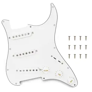 3-ply SSS Prewired Pickups Pickguard Scratch Plate for Electric Guitar Guitars Pick Guard