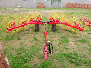 Râteau à doigts rotatif monté sur tracteur <span class=keywords><strong>Caddy</strong></span> 8 avec roue de ramassage <span class=keywords><strong>centrale</strong></span> pour <span class=keywords><strong>la</strong></span> collecte de foin et <span class=keywords><strong>la</strong></span> gestion des fourrages - Product Image 2