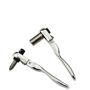 Mini clé à cliquet de 1/4 pouce, 72 dents, réversible, en acier au chrome-vanadium, avec douille et embout de tournevis, double tête - Product Image 4